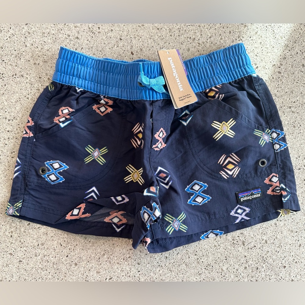 Patagonia Kids' Navy Patterned Shorts